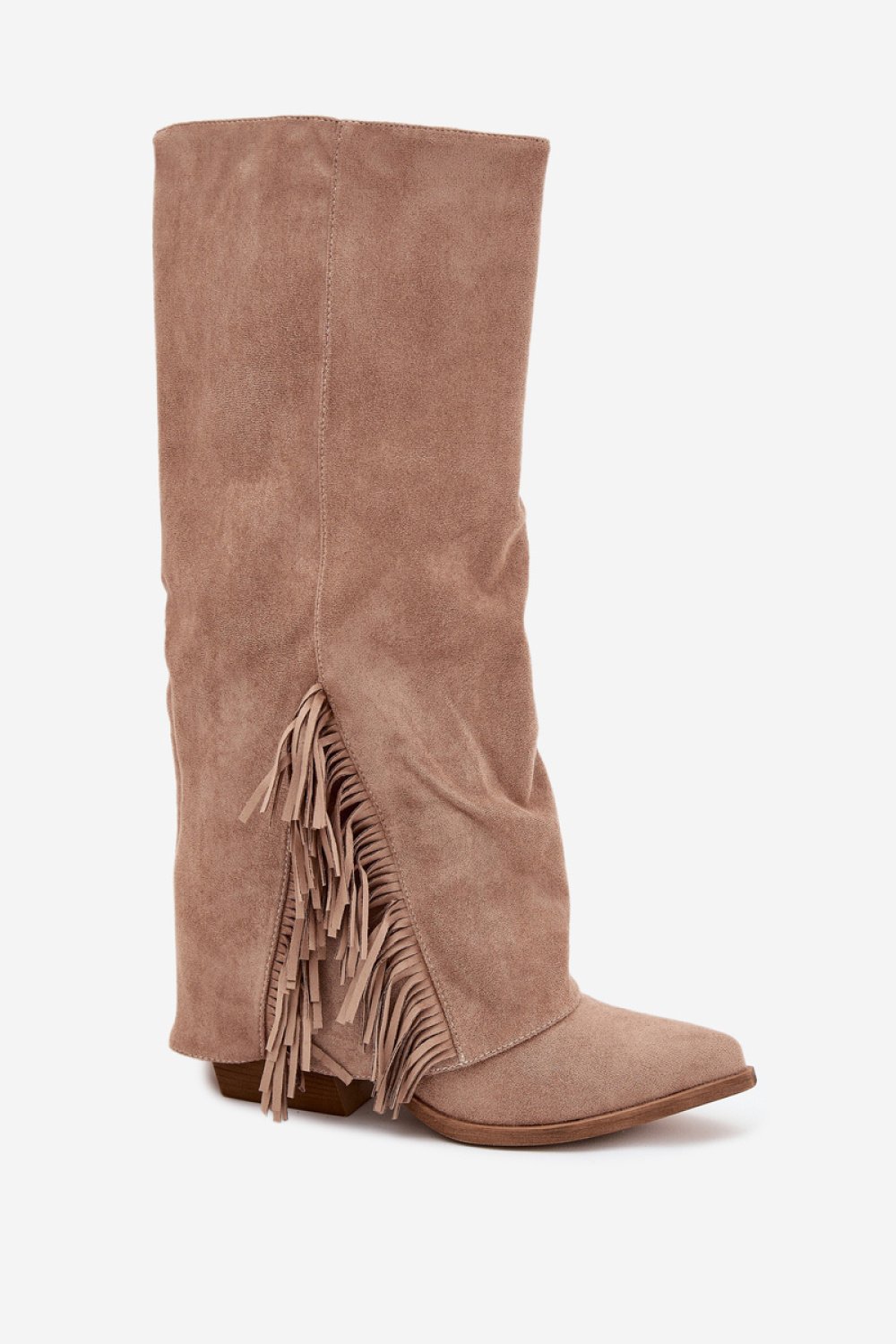 Kozaki Model Zalia LQ-162 Beige - Step in style - obrazek 2