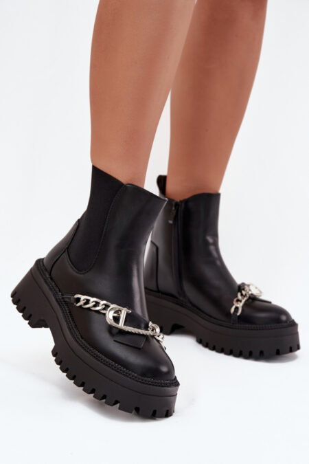 Botki Model Marvella JJ76P Black - Step in style