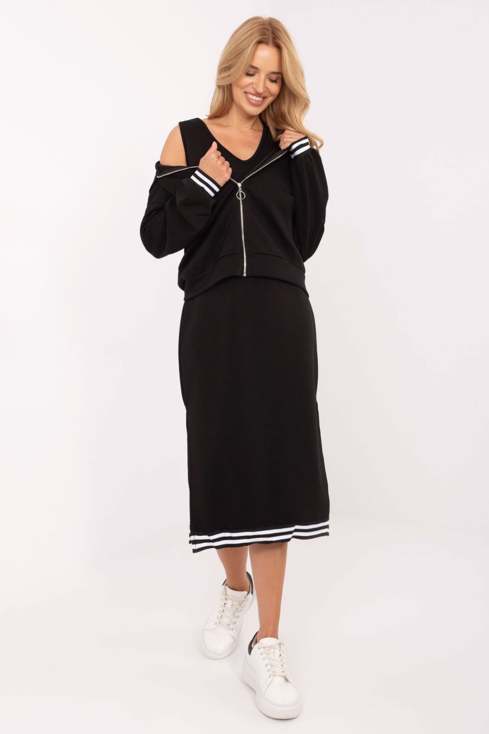 Sukienka Komplet Model IT-KMPL-9719.64 Black - Rue Paris - obrazek 3