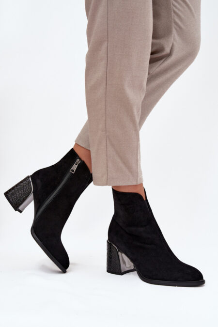 Botki Model Vinceza 66801 Black Zamsz - Step in style