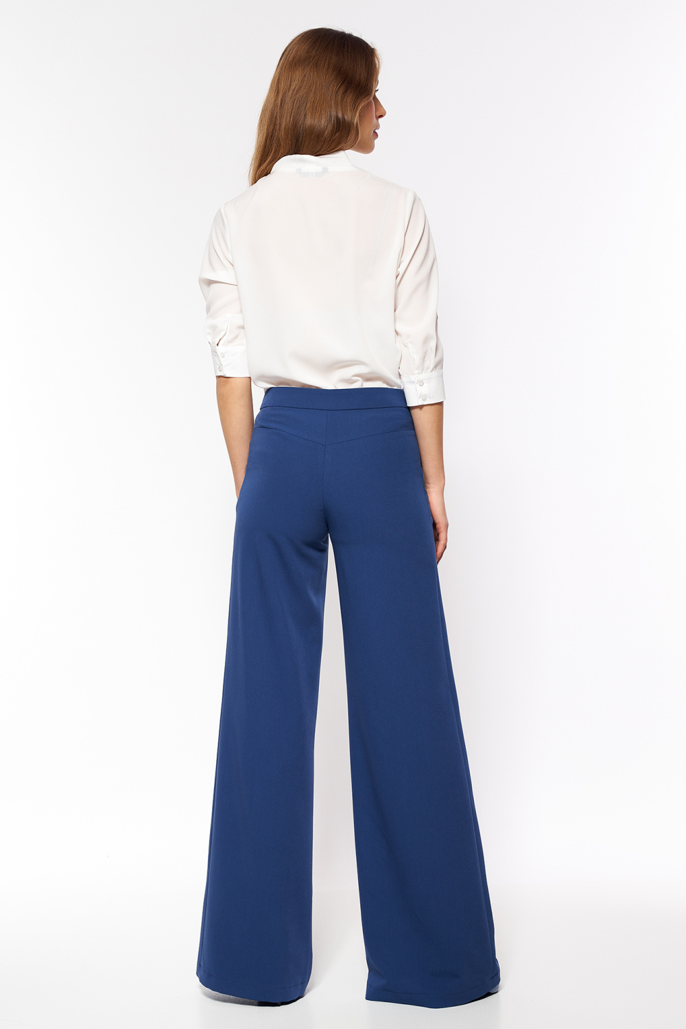 Spodnie Kobaltowe spodnie palazzo SD95 Cobalt - Nife - obrazek 3