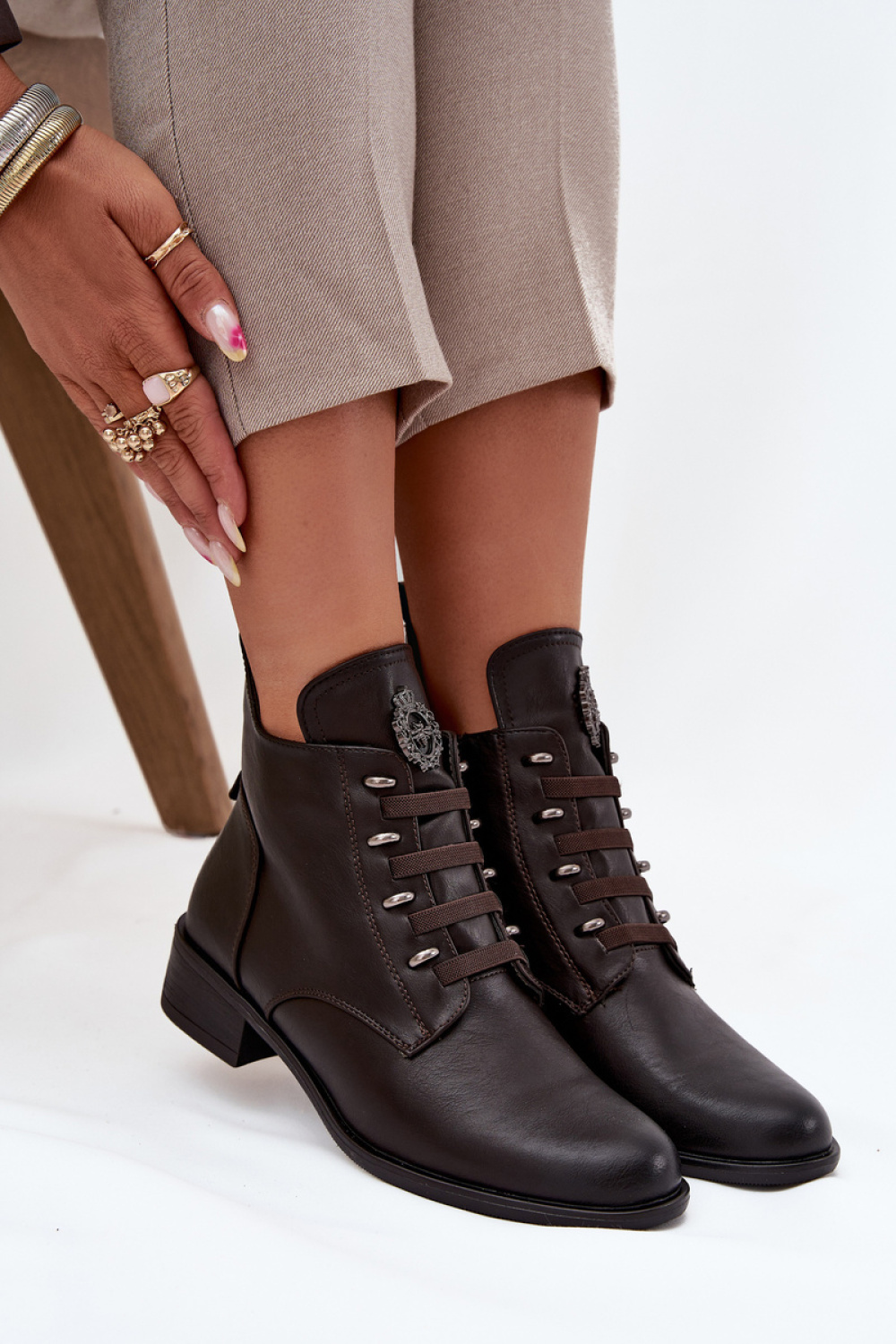 Botki Model Nevalia ASA198-21 Brown - Step in style