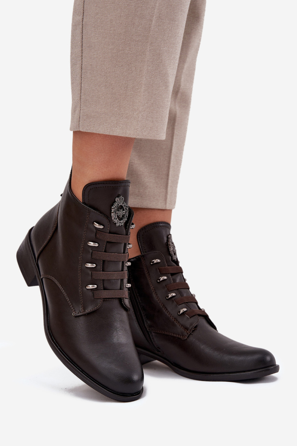 Botki Model Nevalia ASA198-21 Brown - Step in style - obrazek 3