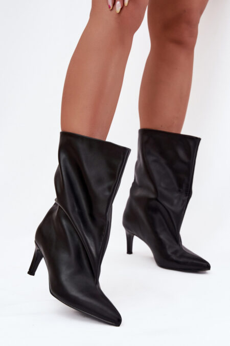 Botki Model Solvienne CLS-579 Black Skóra - Step in style