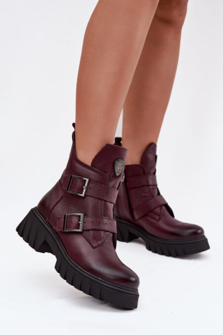 Botki Model Zazoo 60482 Bordo - Step in style