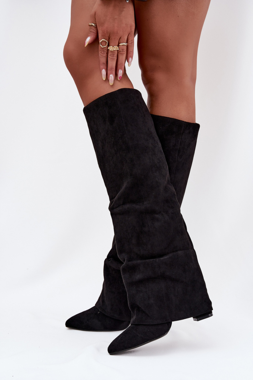 Kozaki Model Elivira CLS-532 Black Zamsz - Step in style - obrazek 3