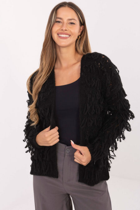 Sweter Kardigan Model MI-SW-1308.21 Black - Rue Paris