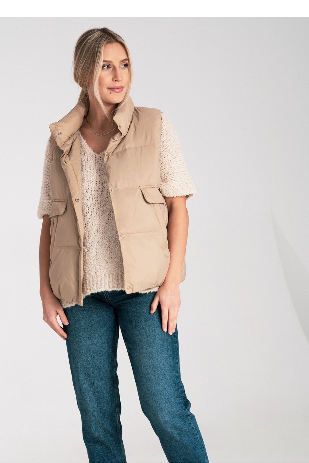 Kamizelka Model M1115 Beige - Figl - obrazek 2