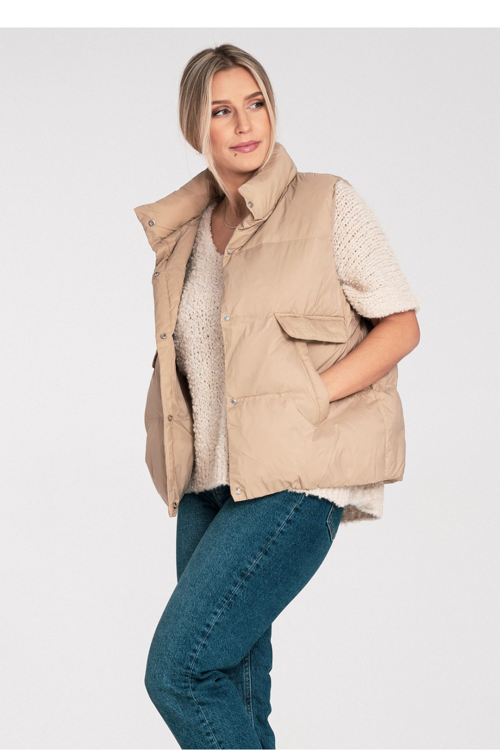 Kamizelka Model M1115 Beige - Figl - obrazek 4