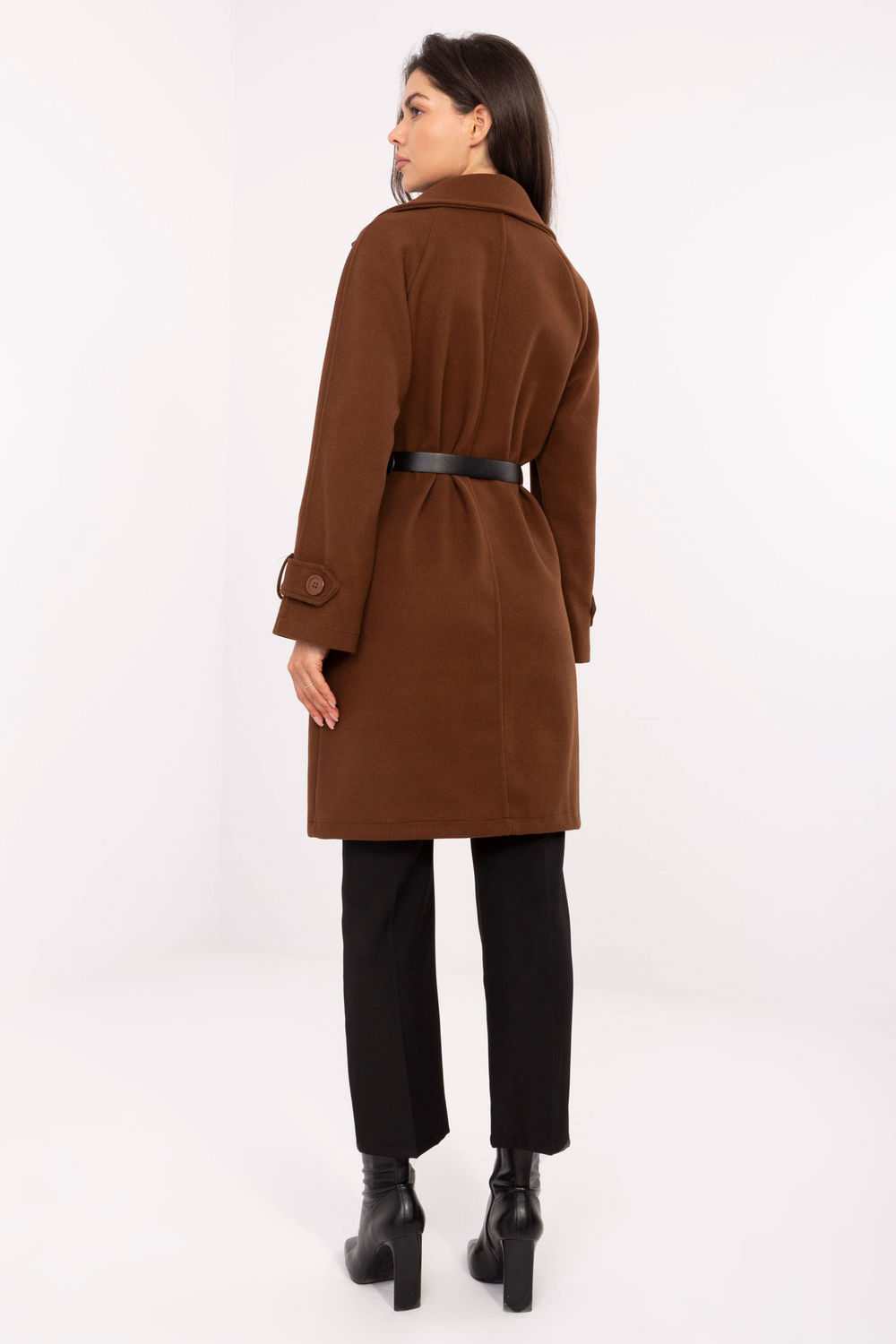 Płaszcz Damski Model IT-PL-FL5712.84 Brown - Rue Paris - obrazek 3