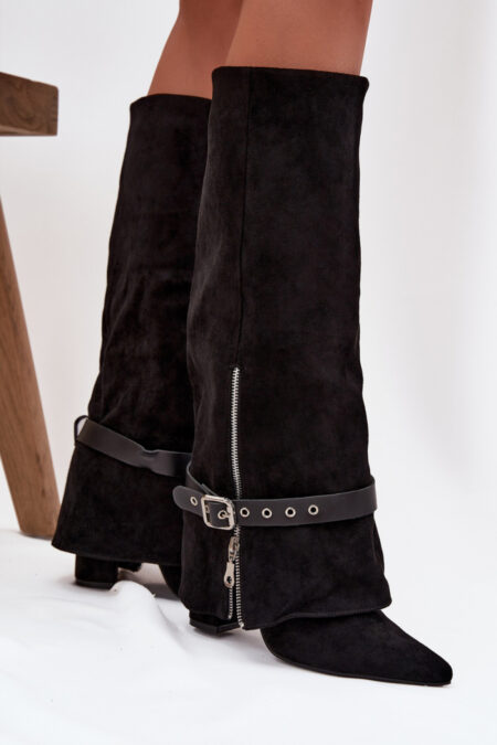 Kozaki Model Jolivine 2502A-1 Black Zamsz - Step in style