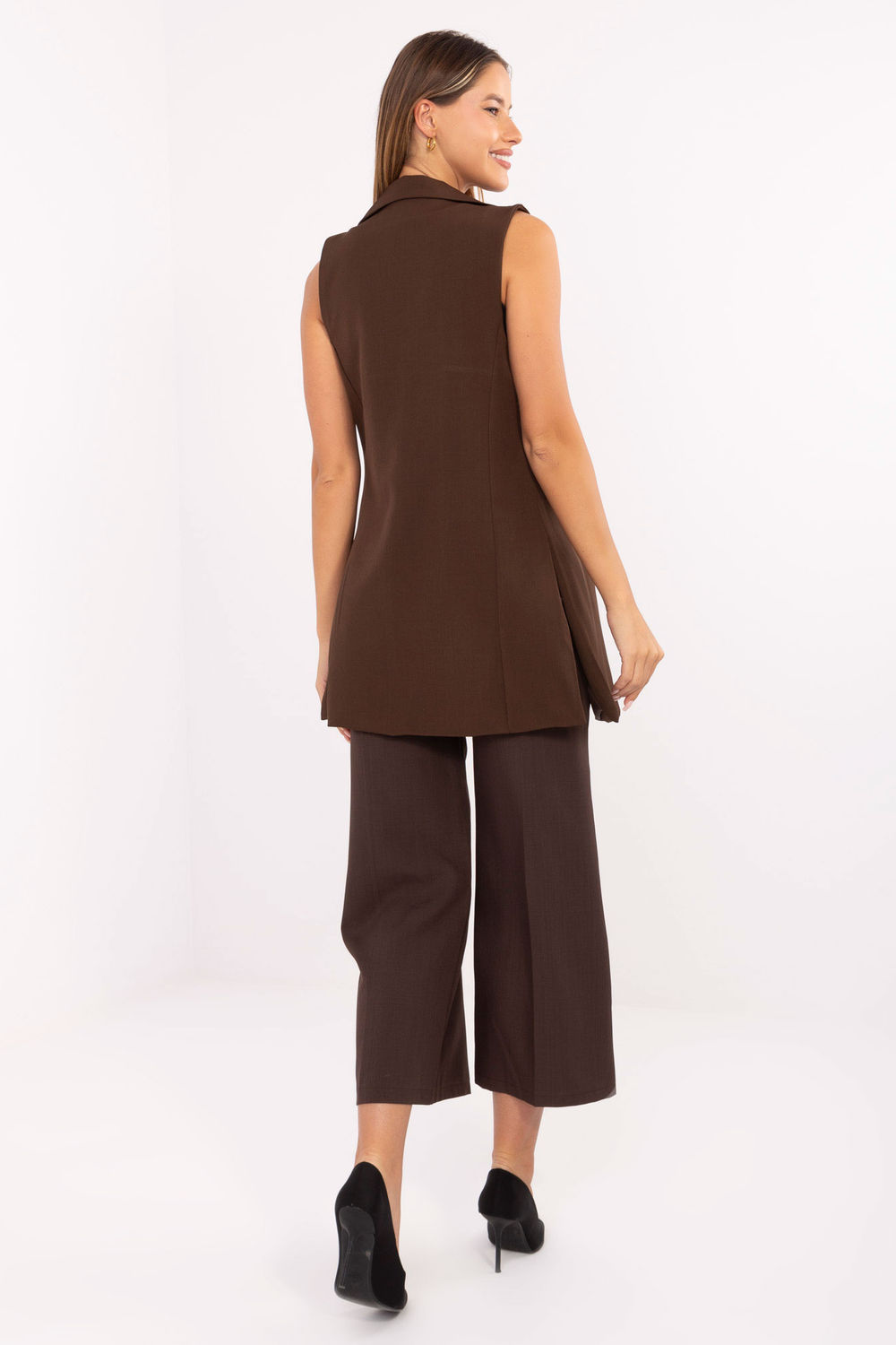 Kamizelka Model IT-KZ-FL5069.84 Brown - Rue Paris - obrazek 3