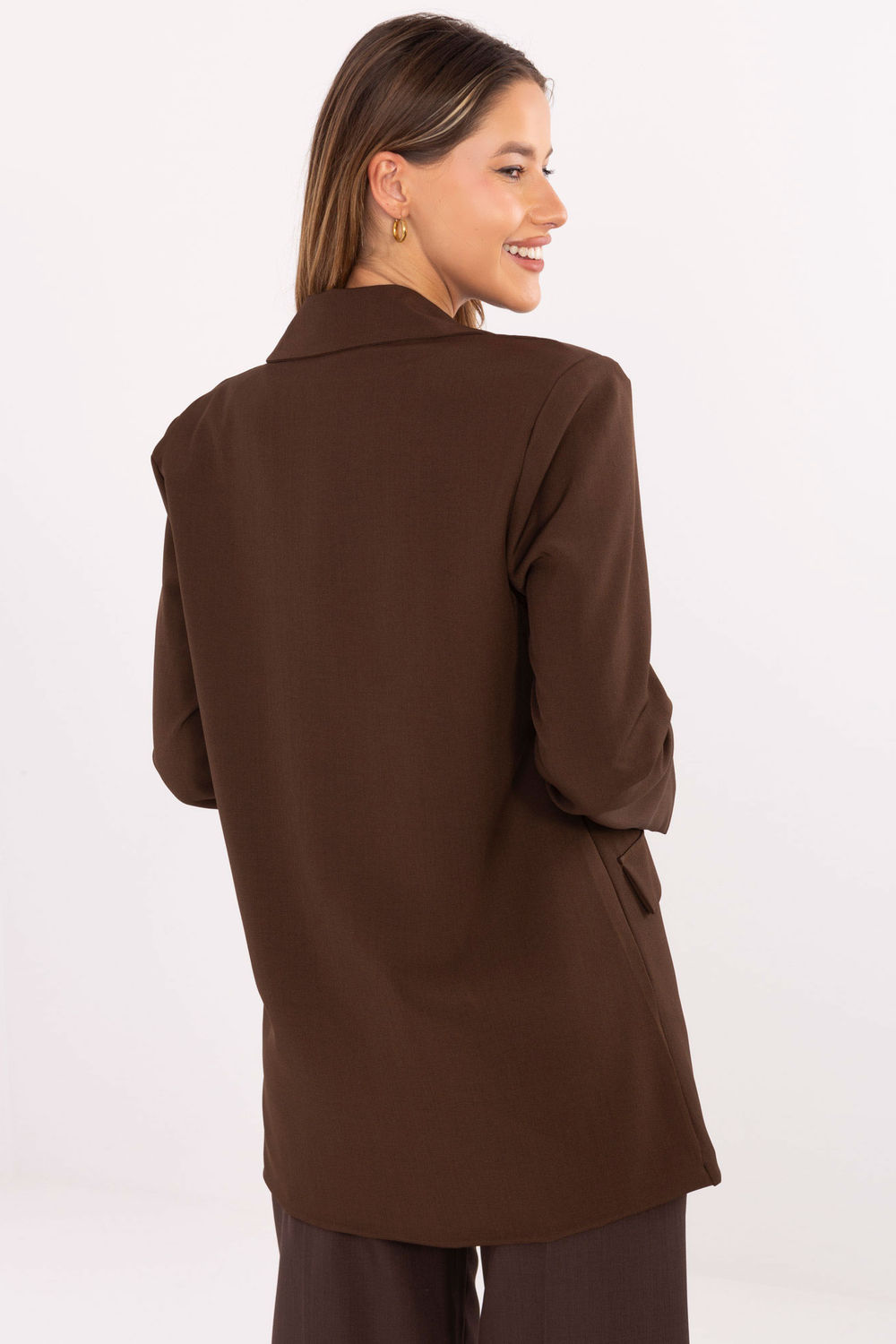Marynarka Model IT-MA-FL8315.85 Brown - Rue Paris - obrazek 3