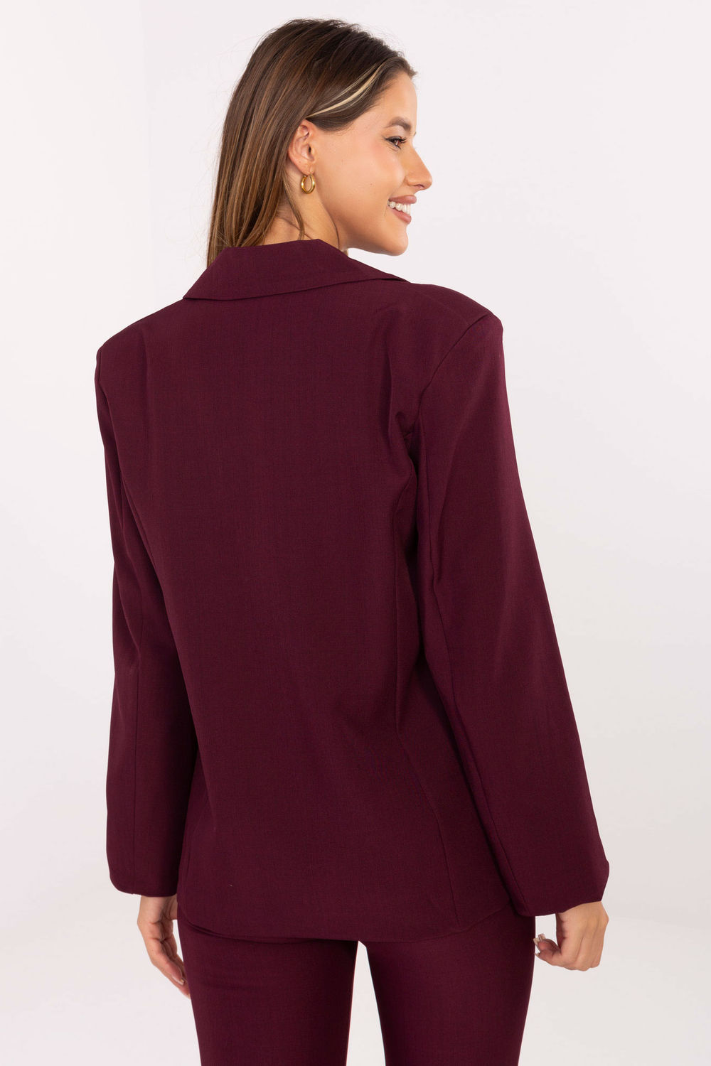 Marynarka Model IT-MA-FL8391.87 Bordo - Rue Paris - obrazek 3
