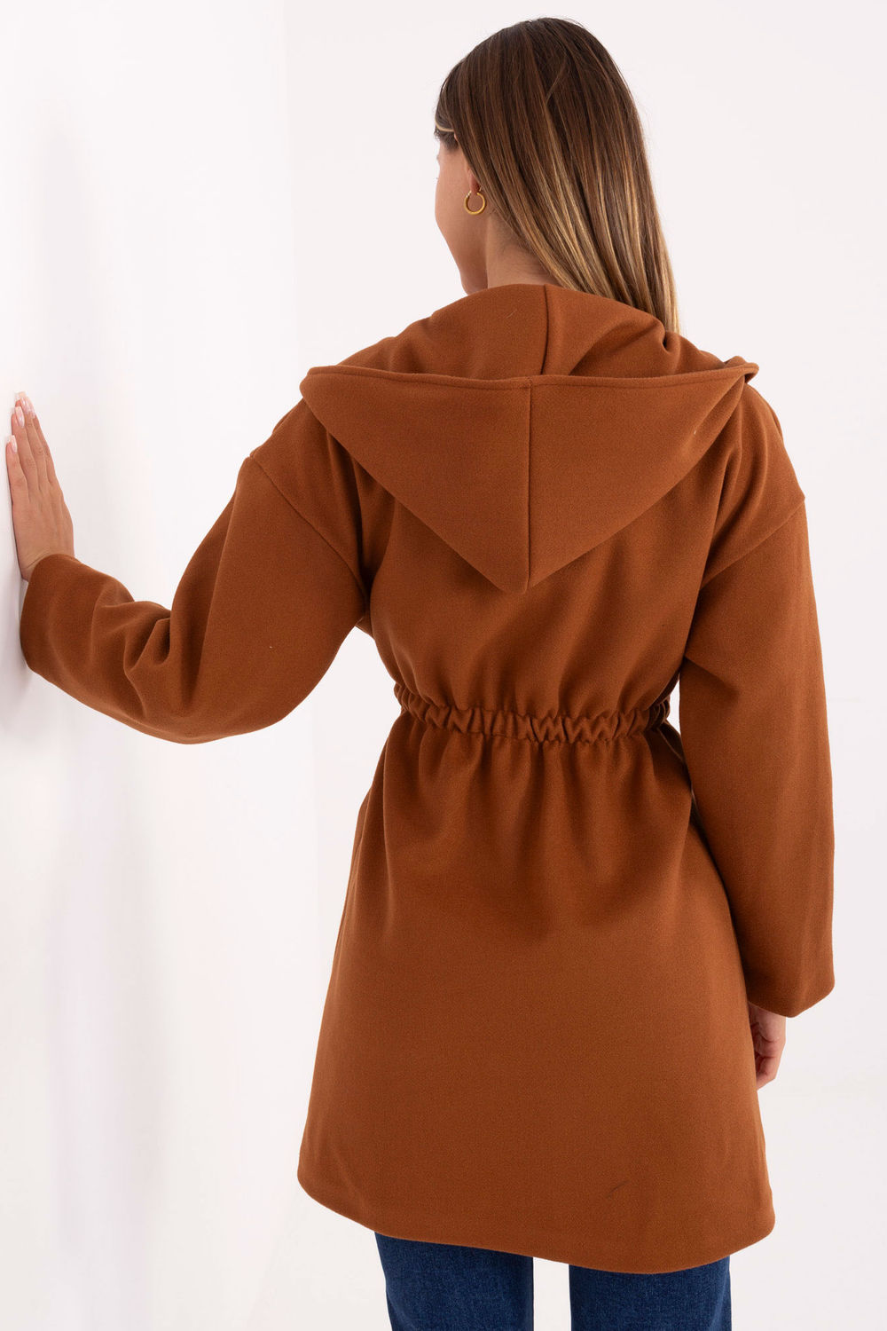 Płaszcz Damski Model IT-PL-A9587.00 Light Brown - Rue Paris - obrazek 3
