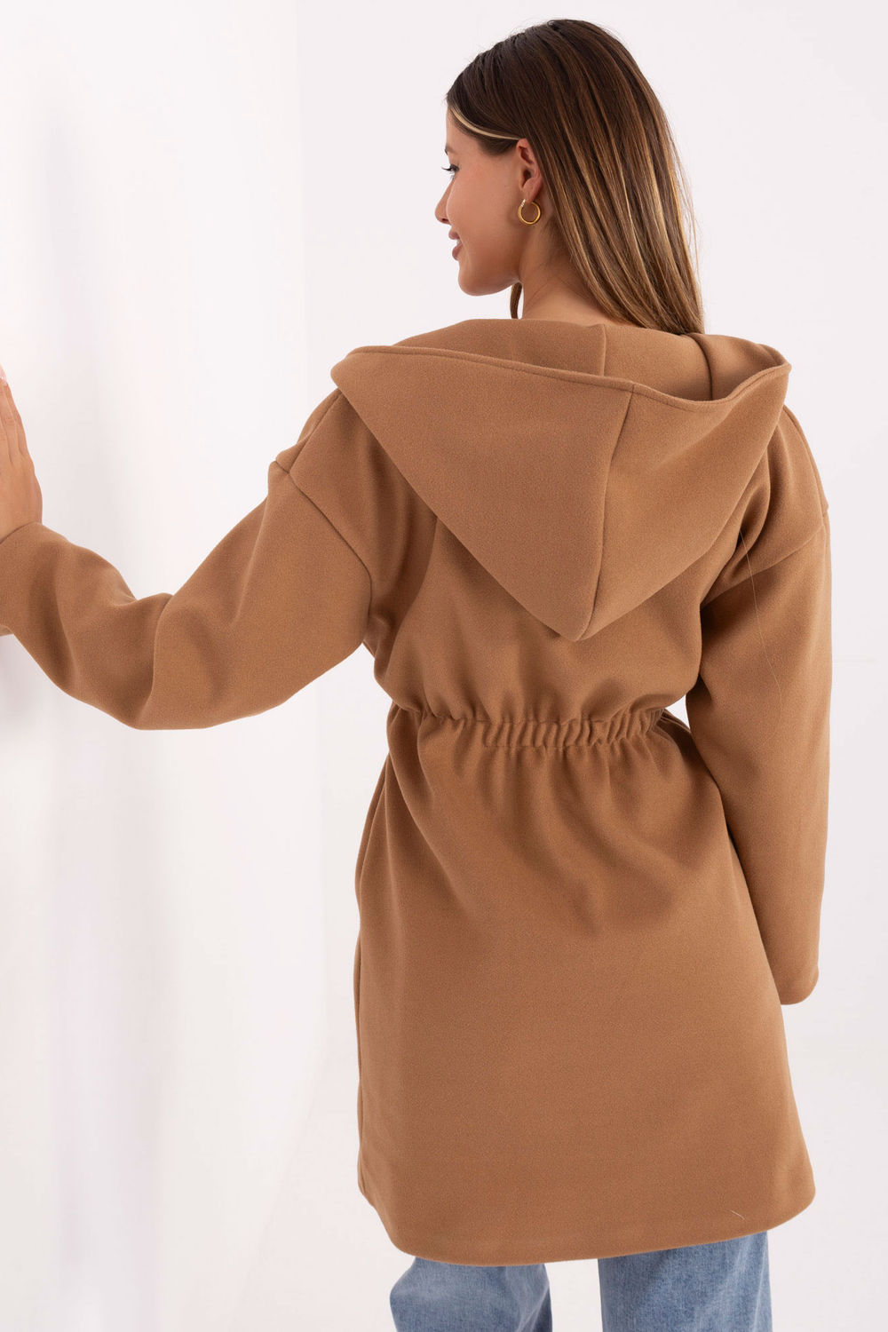 Płaszcz Damski Model IT-PL-A9587.00 Camel - Rue Paris - obrazek 3