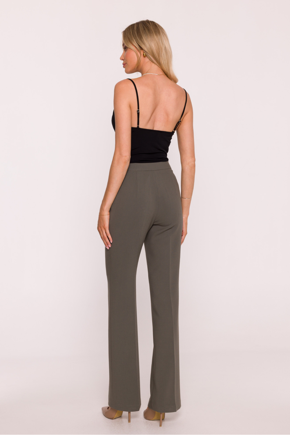 Spodnie Damskie Model S418 Khaki - Stylove - obrazek 3