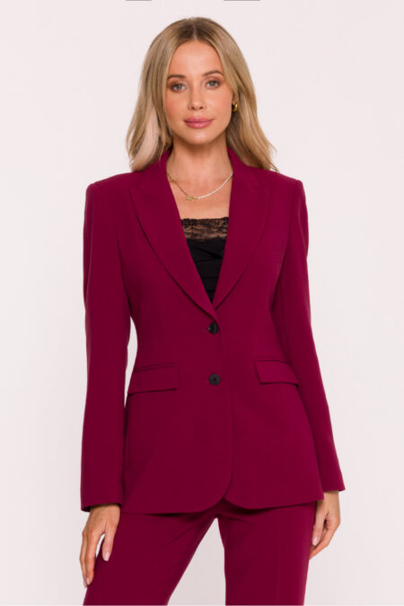 Marynarka Model S417 Bordo - Stylove