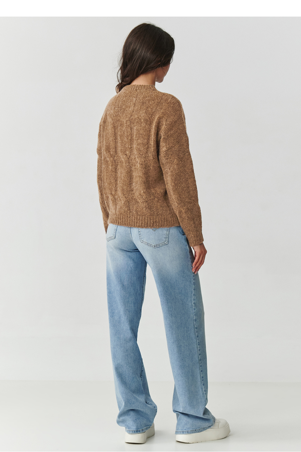 Sweter Damski Model S169 Ochra - Makadamia - obrazek 3