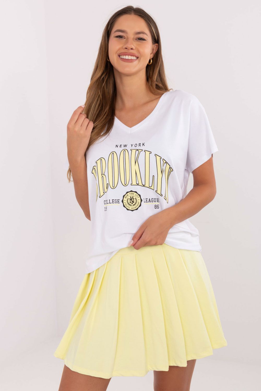 Spódnica Komplet Model RV-KMPL-A774.49 White/Yellow - Relevance - obrazek 3