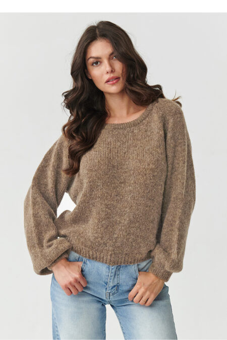 Sweter Damski Model S168 Tabacco - Makadamia