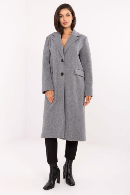 Płaszcz Damski Model IT-PL-80320.65 Grey - Factory Price
