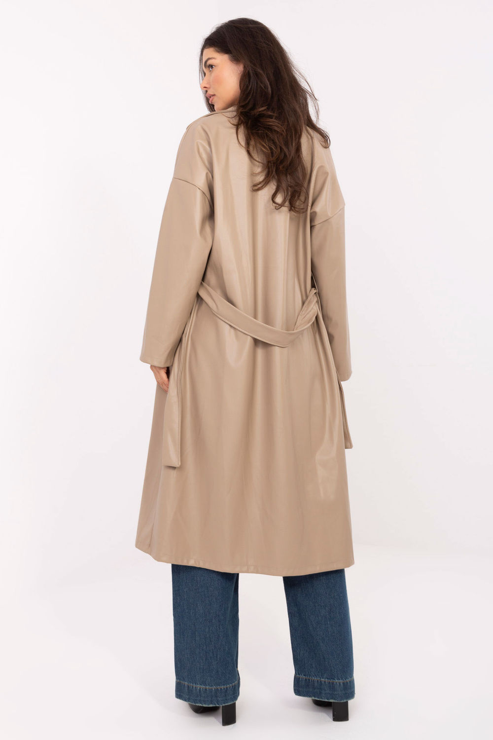 Płaszcz Damski Model IT-PL-A8393.81 Beige - Rue Paris - obrazek 3