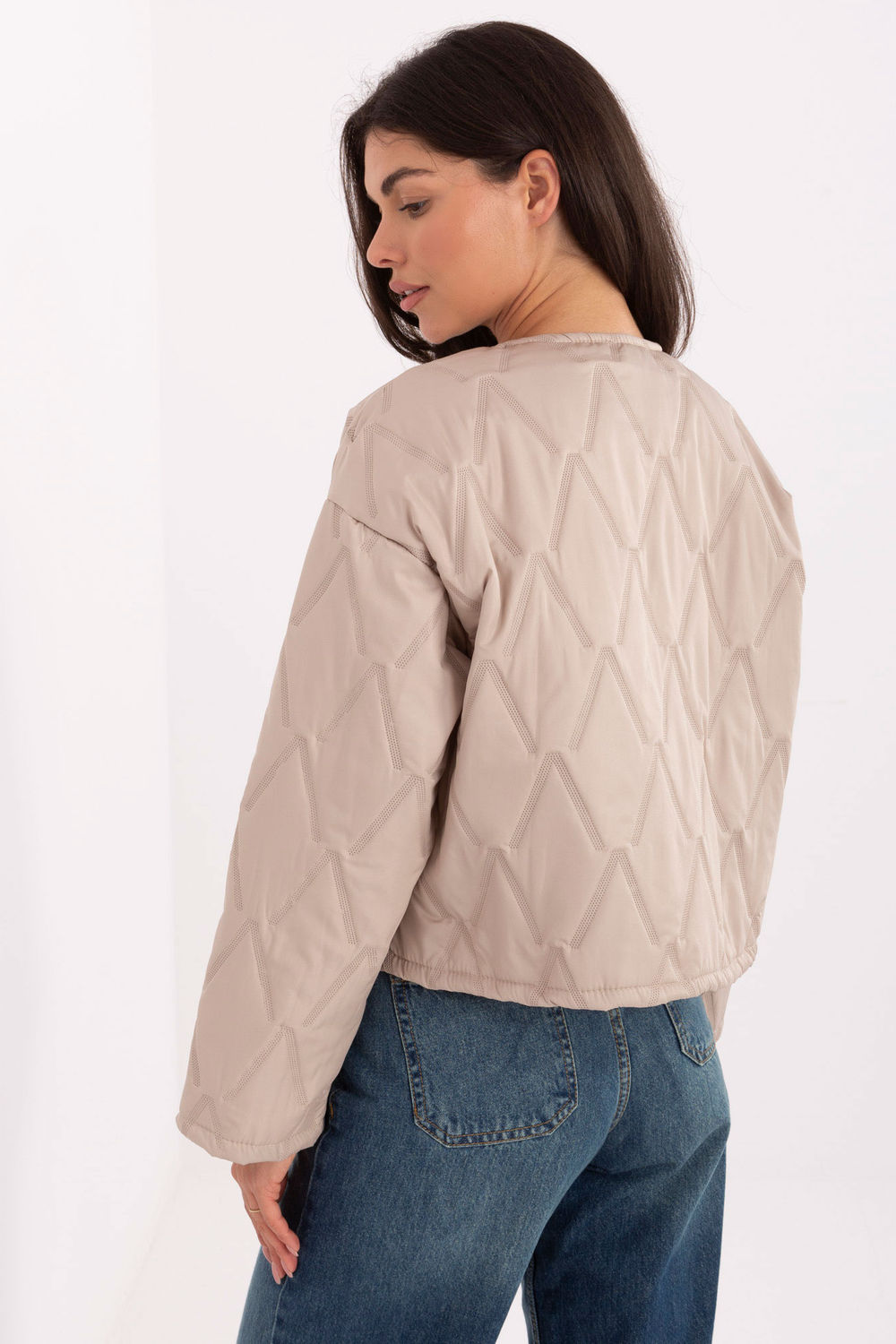 Kurtka Damska Model IT-KR-FL8357.82 Beige - Rue Paris - obrazek 3