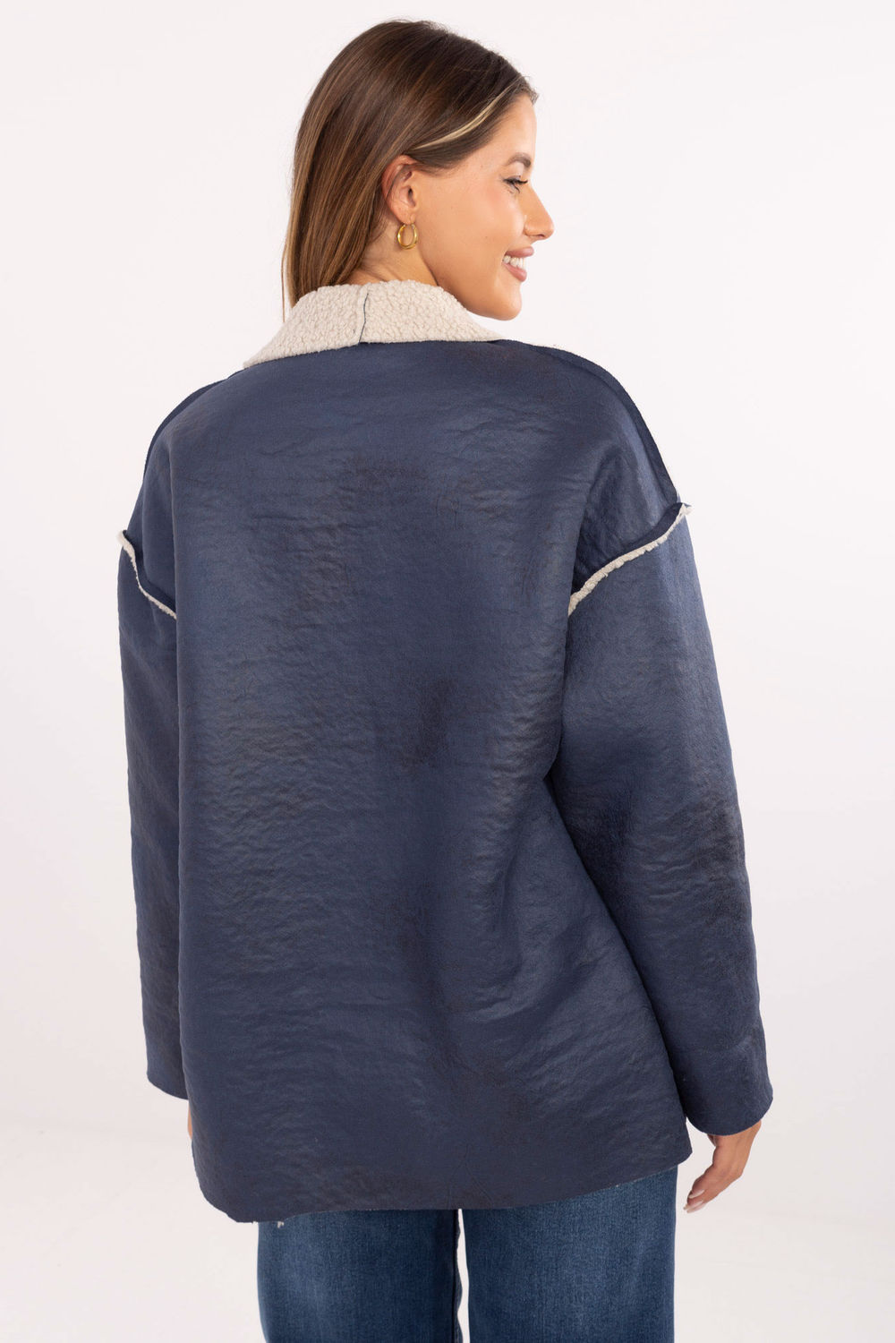 Kurtka Damska Model IT-KR-95616.66 Navy - Factory Price - obrazek 3