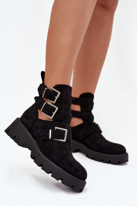 Botki Model Helisse 7631A Black Zamsz - Step in style