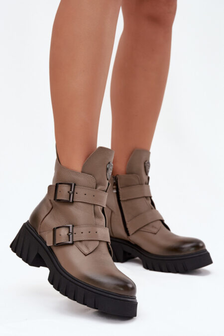 Botki Model Zazoo 60482 Dark Beige - Step in style