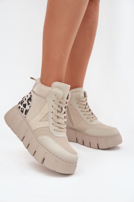 Botki Model Vinceza 66838 Beige - Step in style