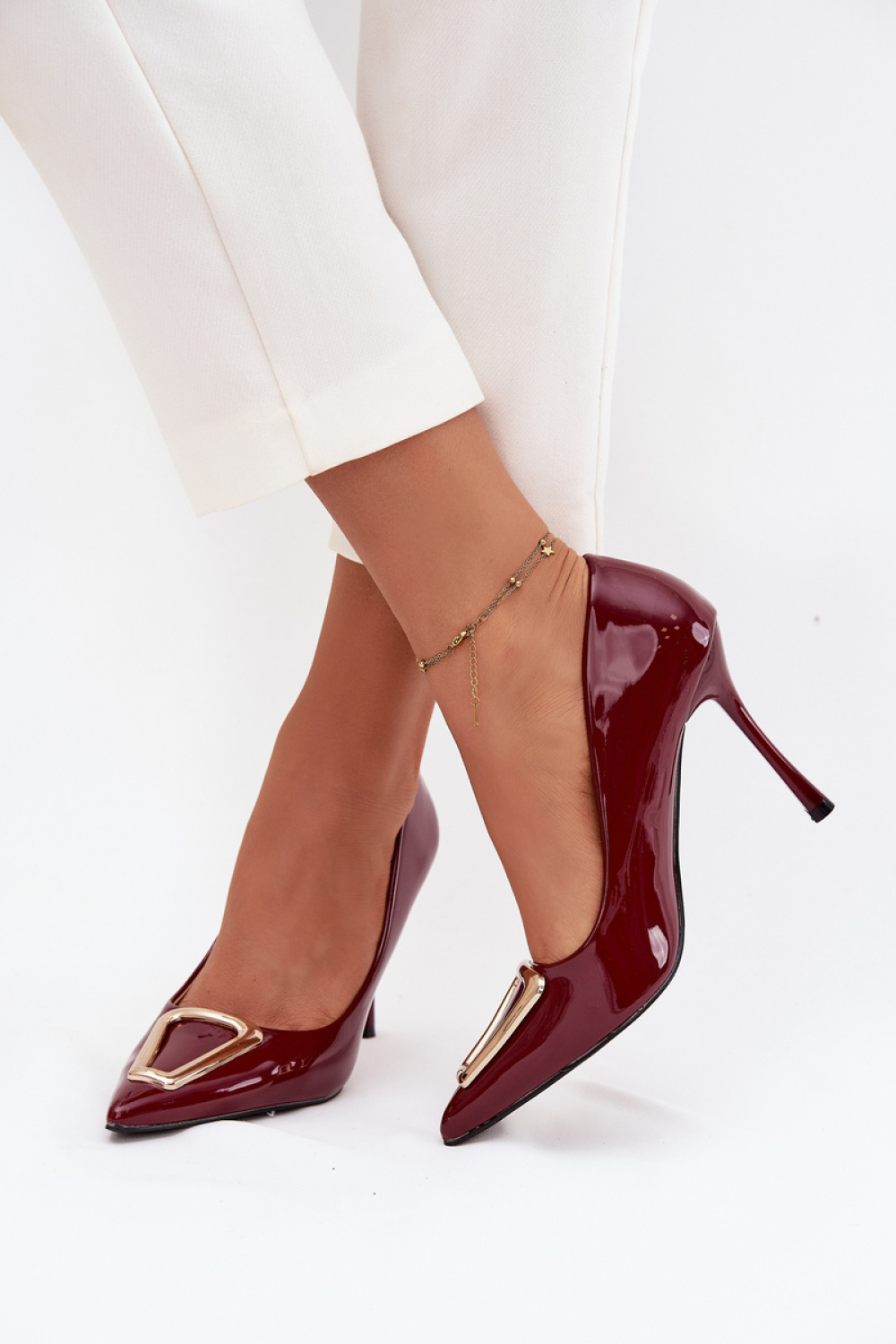 Szpilki Model Paivelle 9774 Bordo - Step in style - obrazek 3