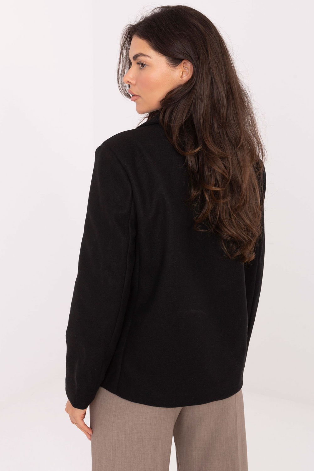 Płaszcz Damski Model IT-KR-FL9559.02P Black - Rue Paris - obrazek 3