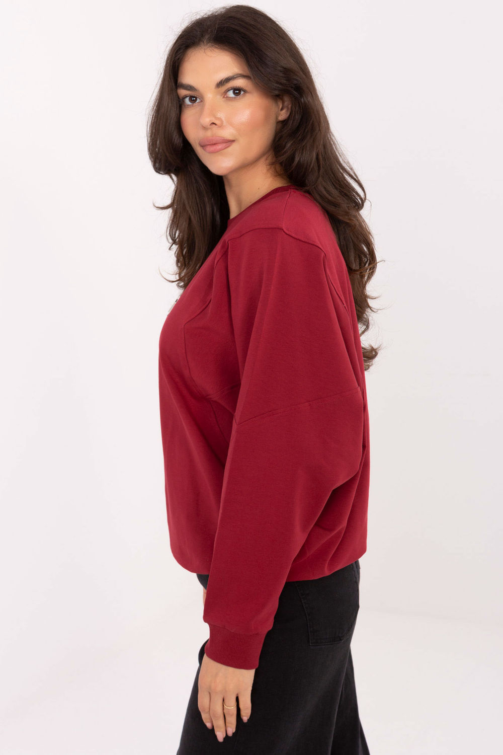Bluza Damska Model RV-BL-A877.19P Bordo - Rue Paris - obrazek 2