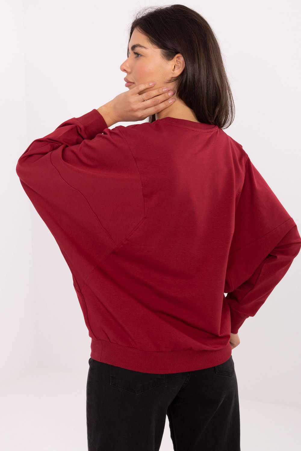 Bluza Damska Model RV-BL-A877.19P Bordo - Rue Paris - obrazek 3