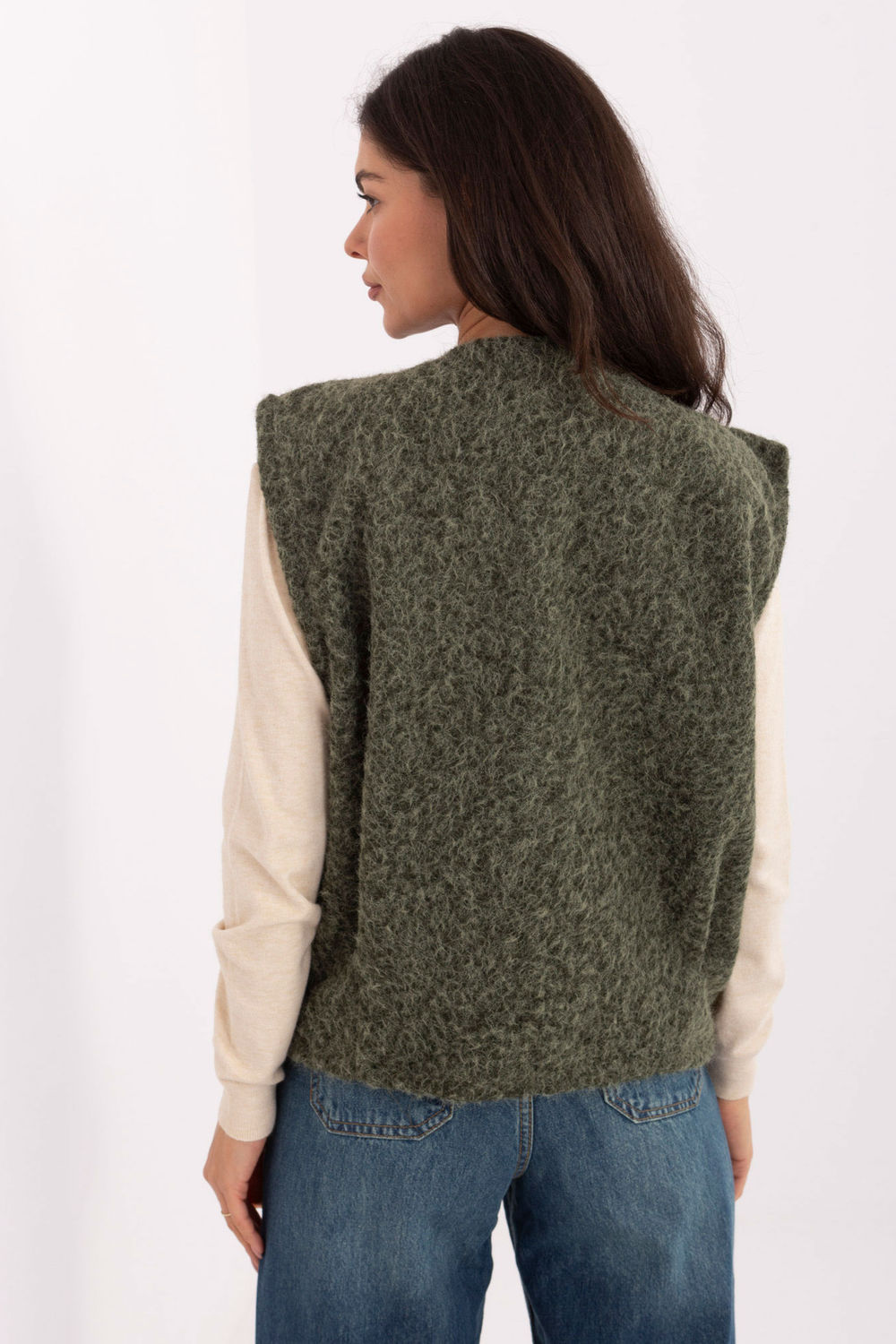 Kamizelka Model IT-KZ-FL9622.29P Khaki - Rue Paris - obrazek 3