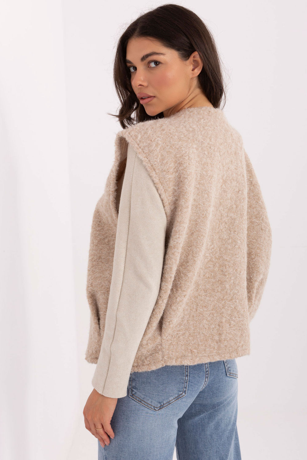 Kamizelka Model IT-KZ-FL9622.29P Light Beige - Rue Paris - obrazek 3