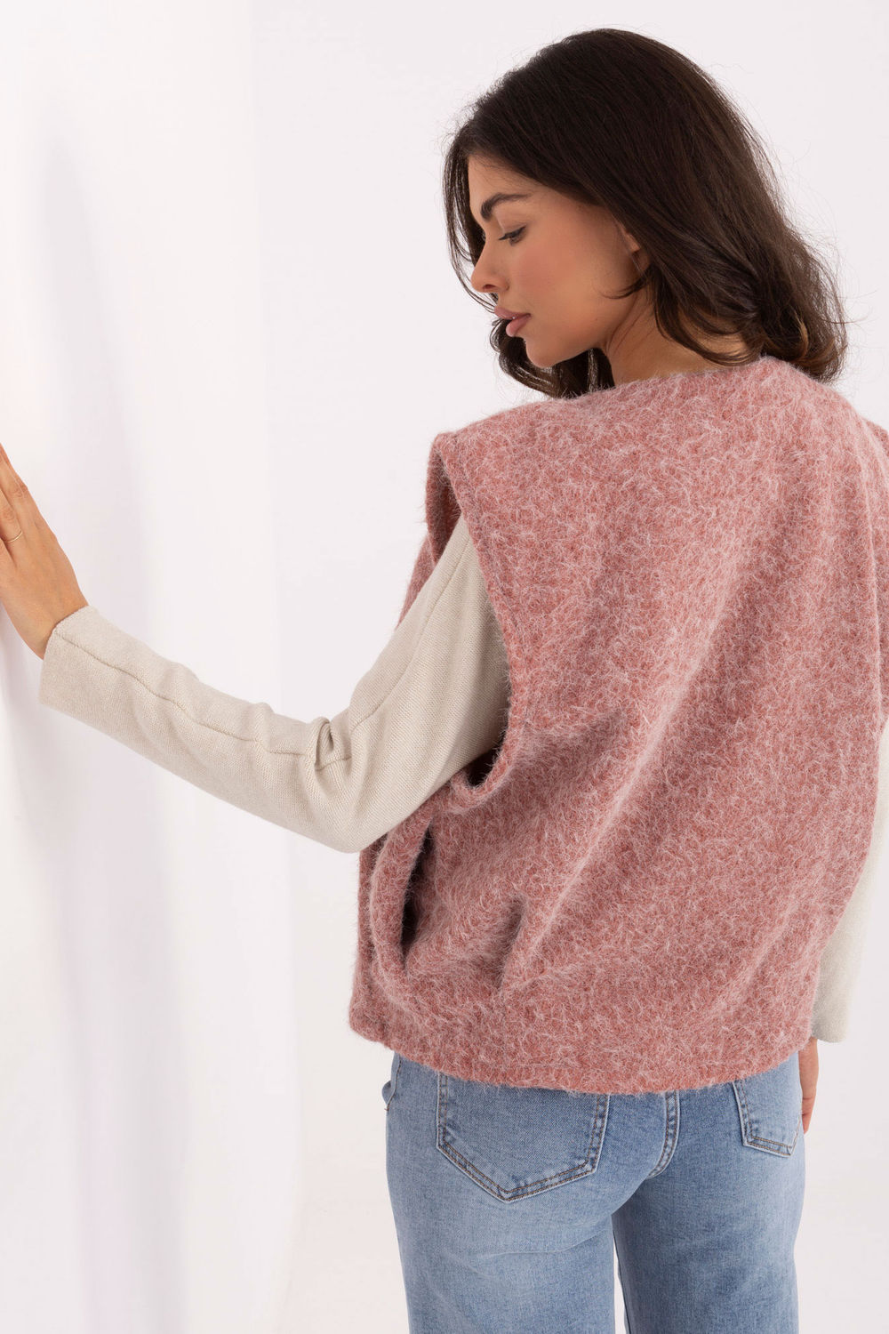 Kamizelka Model IT-KZ-FL9622.29P Dark Pink - Rue Paris - obrazek 3