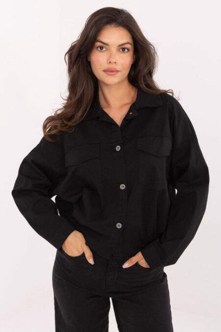 Koszula Damska Model IT-KS-FL9273.86 Black - Rue Paris