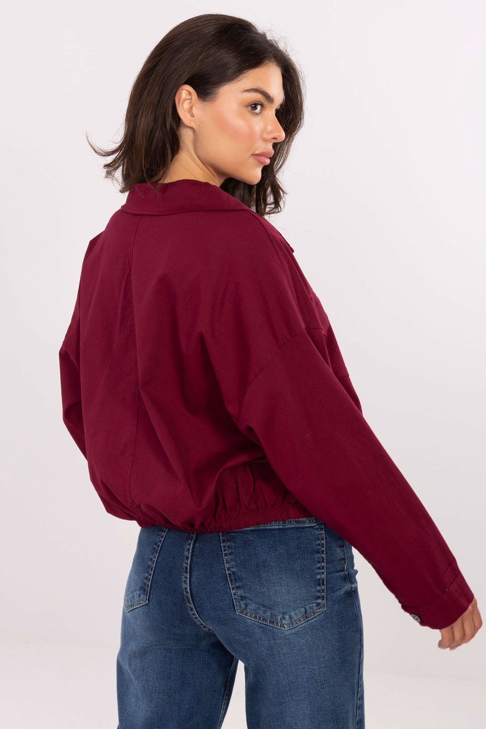 Koszula Damska Model IT-KS-FL9273.86 Bordo - Rue Paris - obrazek 3