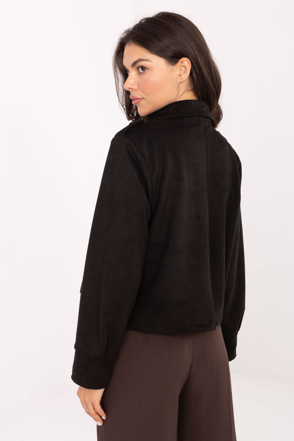 Płaszcz Damski Model MI-KR-A5157.83 Black - Rue Paris - obrazek 3