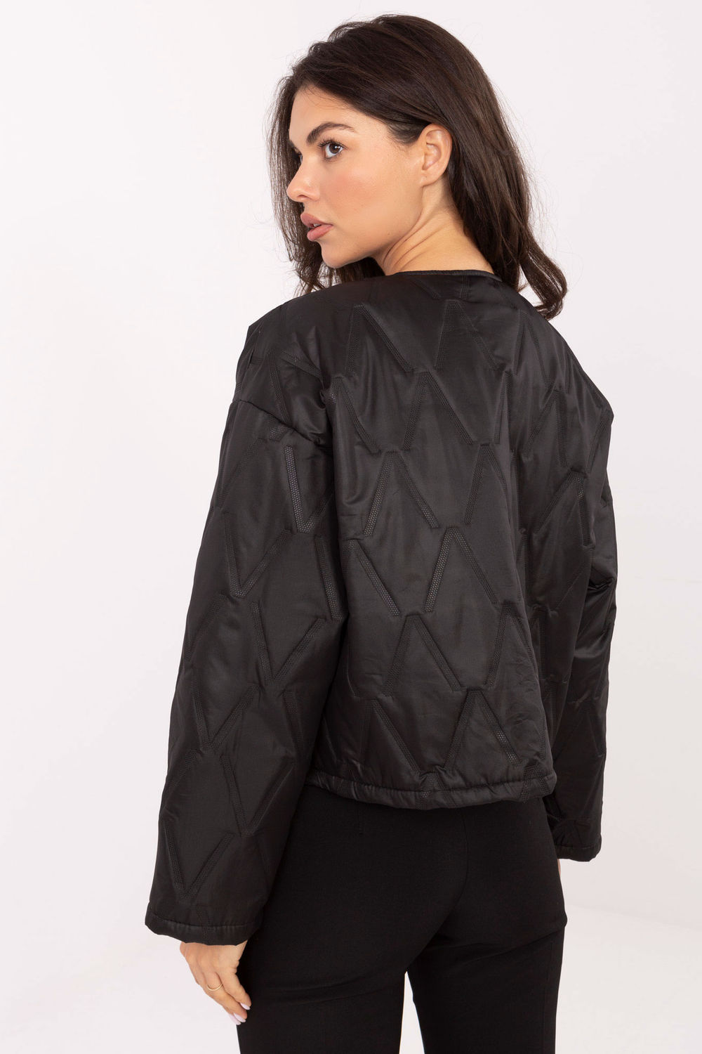 Kurtka Damska Model IT-KR-FL8357.82 Black - Rue Paris - obrazek 3