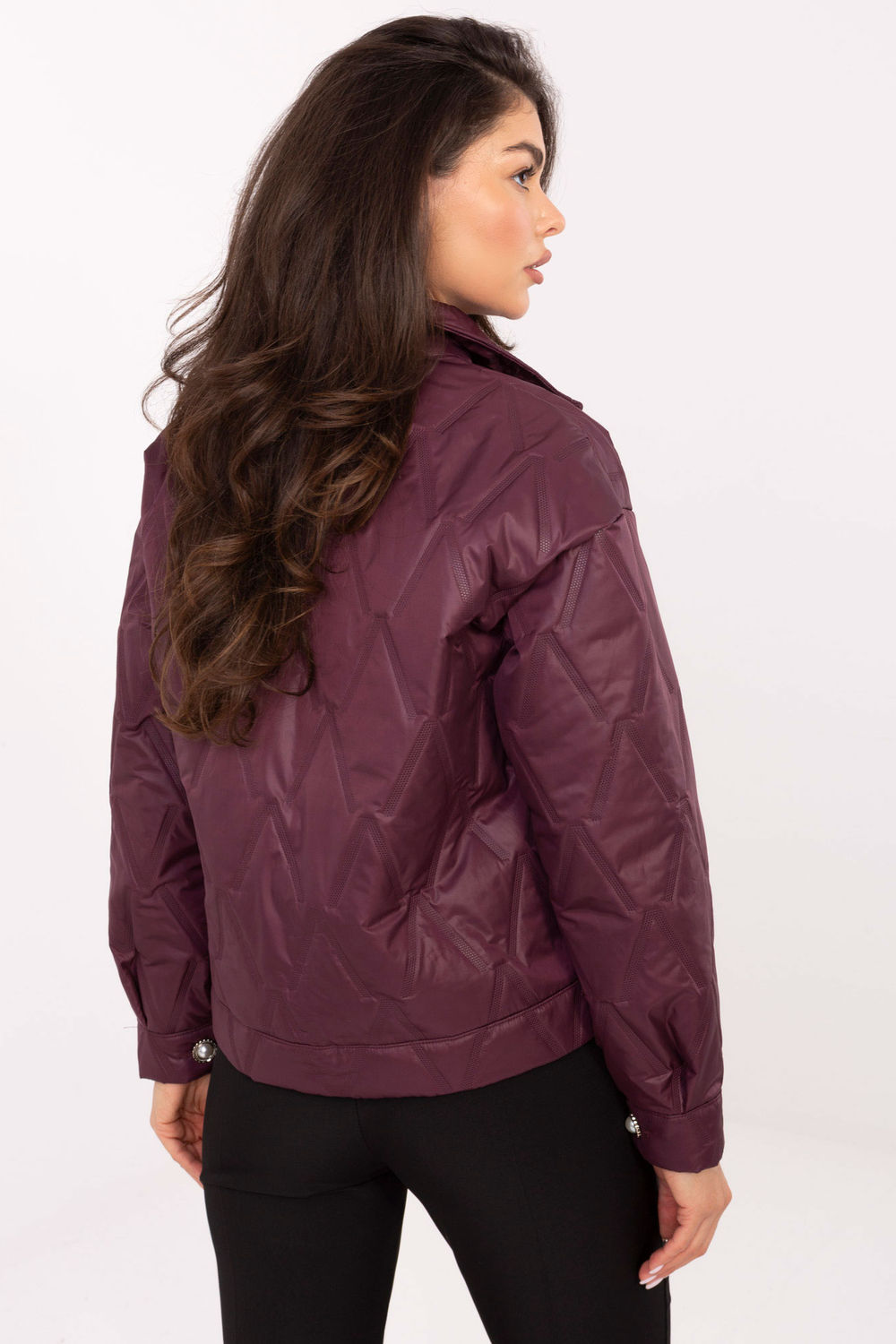 Kurtka Damska Model IT-KR-FL9626.77 Bordo - Rue Paris - obrazek 3