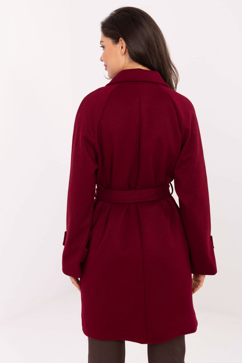 Płaszcz Damski Model IT-PL-A9589.58 Bordo - Rue Paris - obrazek 3