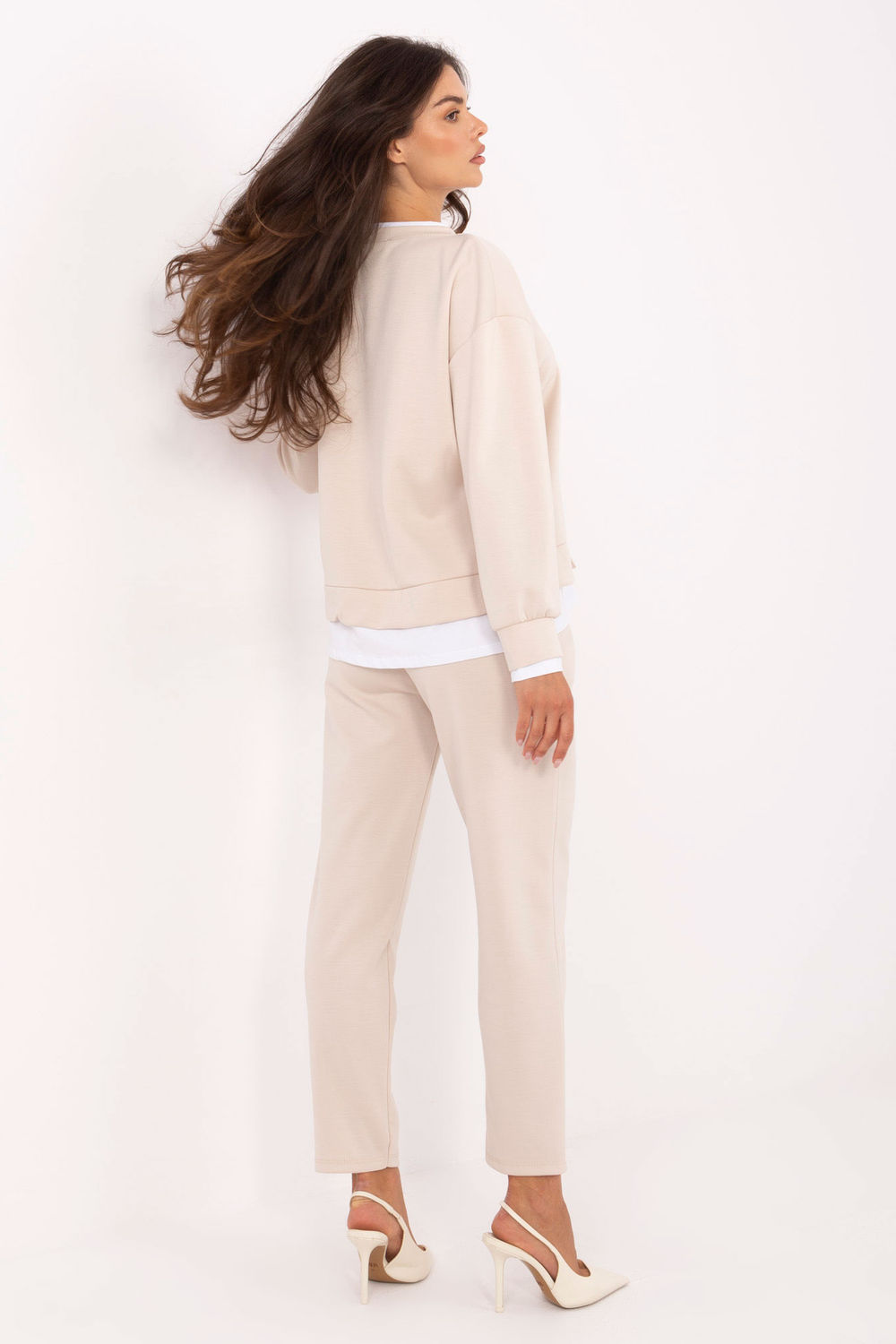 Spodnie Komplet Model IT-KMPL-9237.46 Light Beige - Rue Paris - obrazek 2