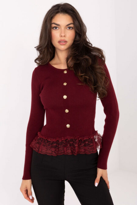 Sweter Damski Model PM-SW-YIS1027.85 Bordo - Factory Price