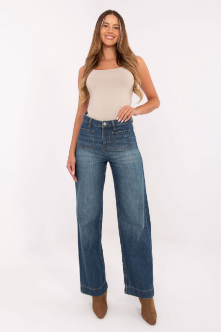 Spodnie Jeansy Damskie Model D80018BB62456D285 Dark Blue - Sublevel