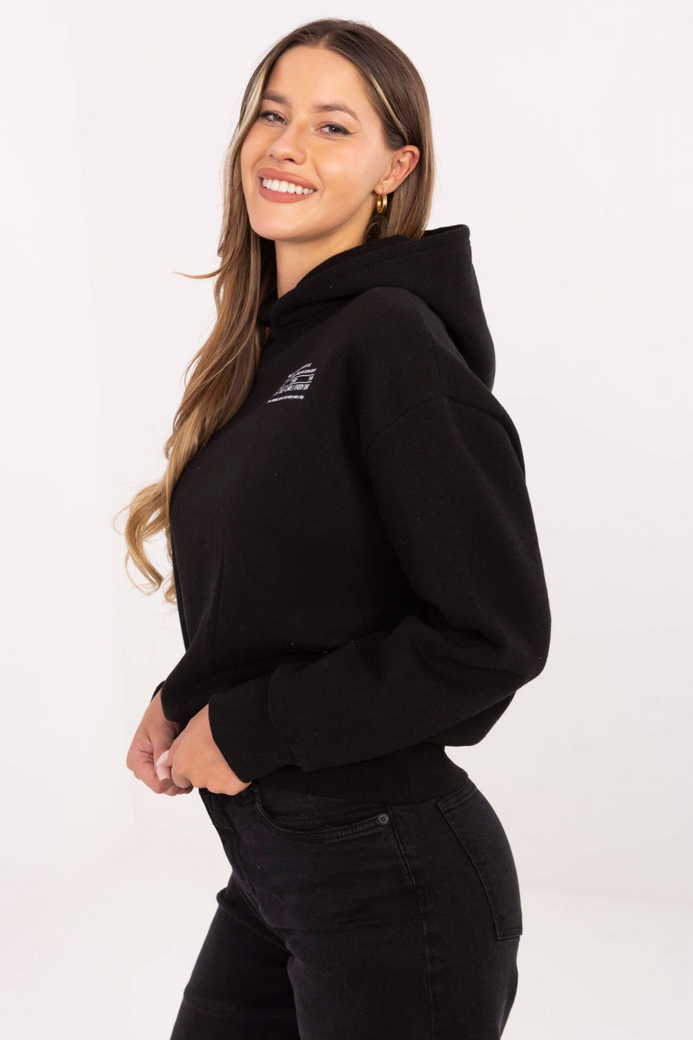 Bluza Damska Model D10600BI02450D6 Black - Sublevel - obrazek 2