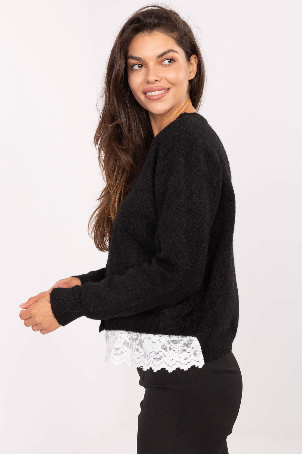 Sweter Damski Model PM-SW-F513.16 Black - Factory Price - obrazek 2